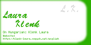 laura klenk business card